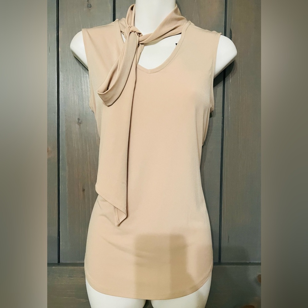 DKNY Sleeveless Top, Camel, Small